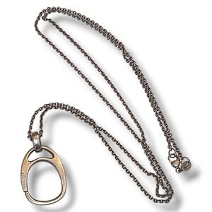 James Avery Sterling Silver 925 Retired Charm Holder Pendant Necklace 24"